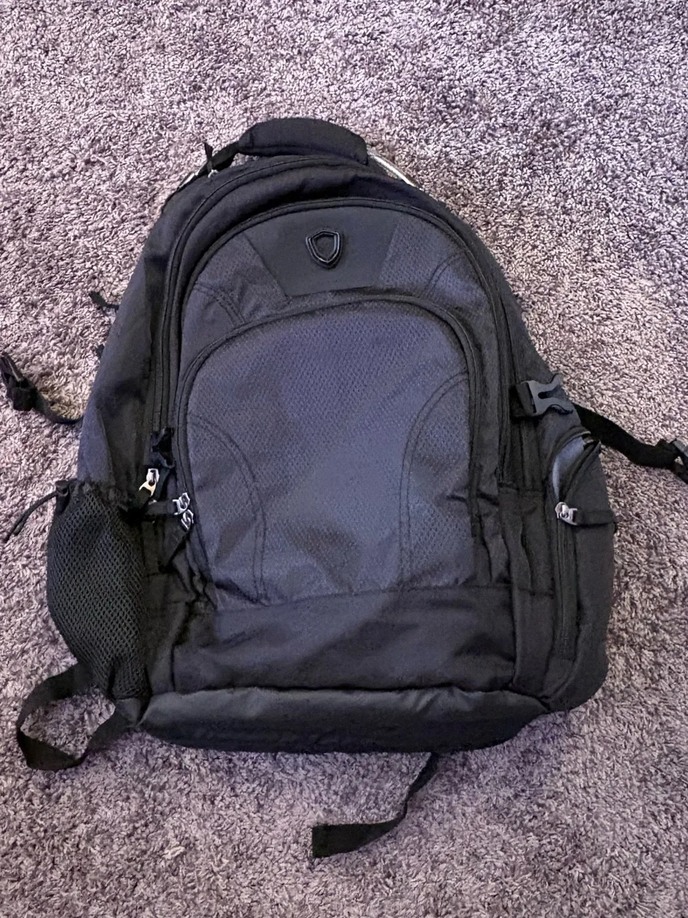 Black Men's Everyday Backpack - Durable Laptop Bag